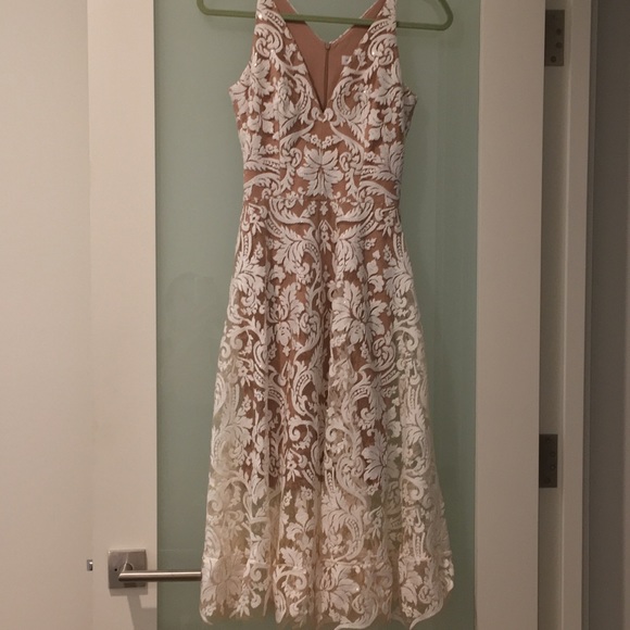 BHLDN Anette Dress S Ivory Dress the Population - Picture 5 of 5